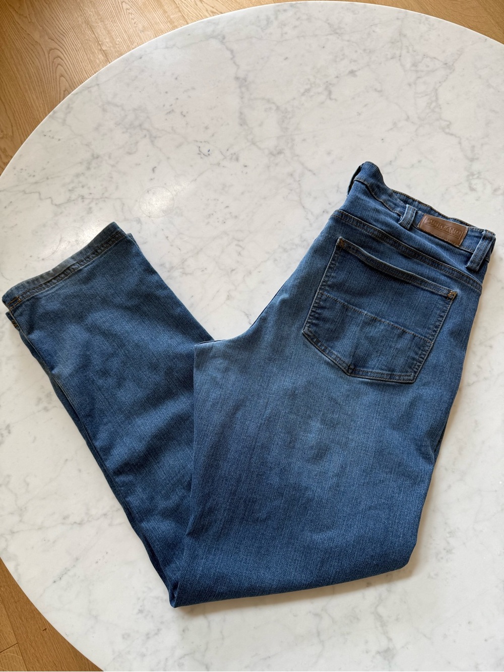 Kirkland Signature Jeans Mens 34x32 Blue Straight Fit Stretch Denim Costco
